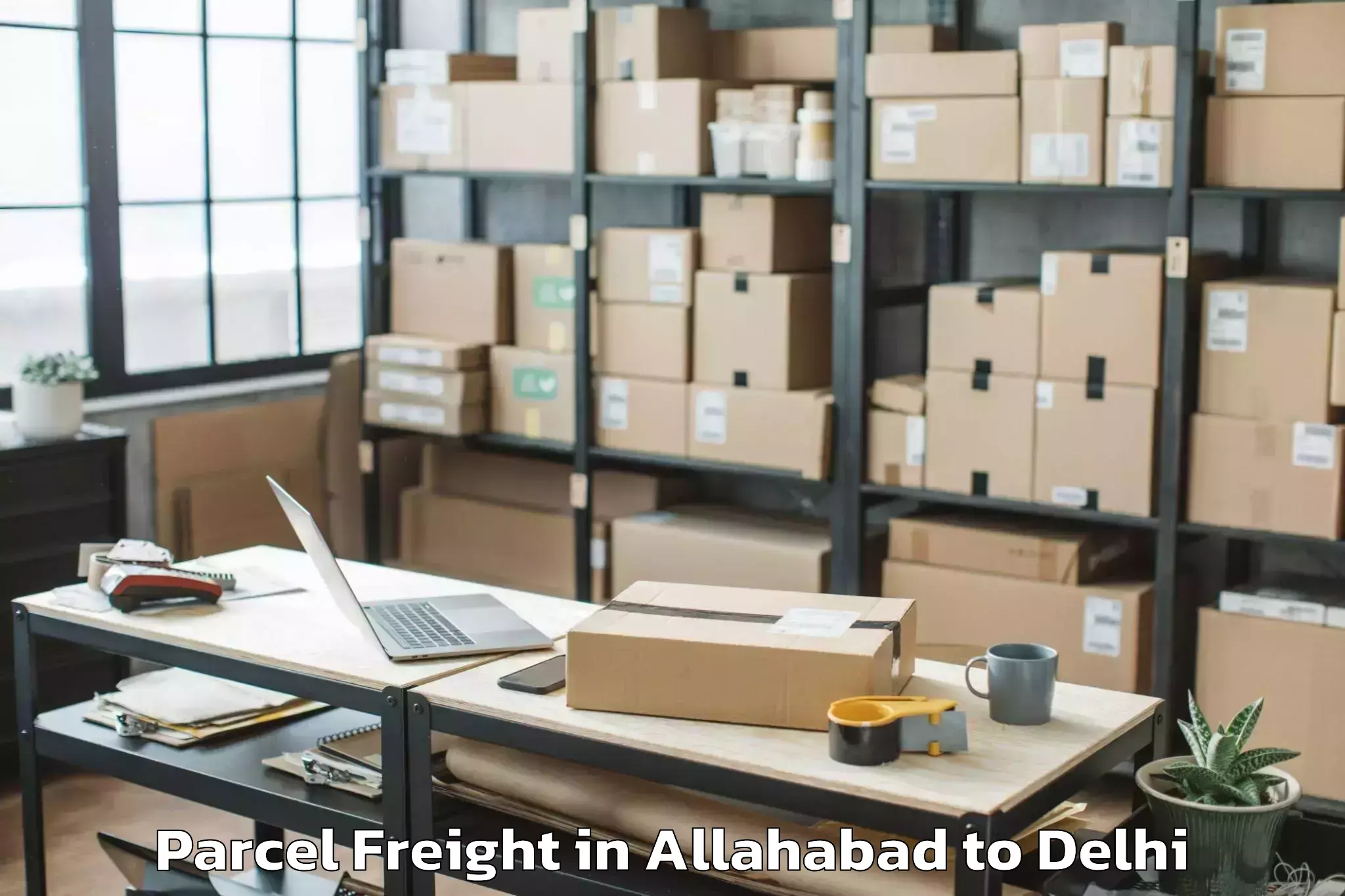 Professional Allahabad to City Centre Mall Dwarka Parcel Freight